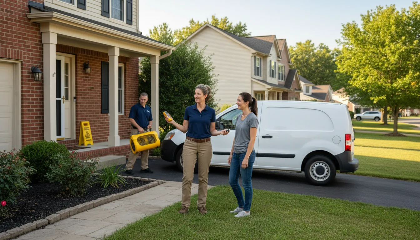 Residential water damage restoration in Broomall, PA
